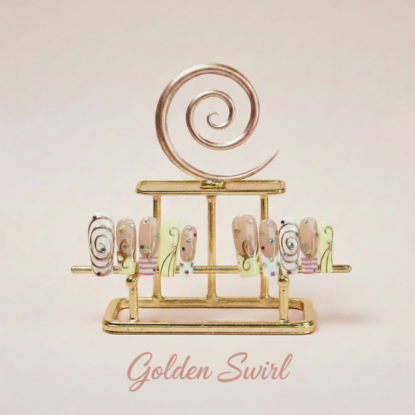 Golden Swirl texte rose