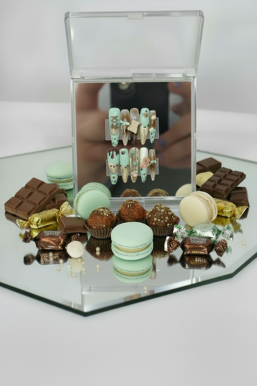Nail set sur plateau miroir
